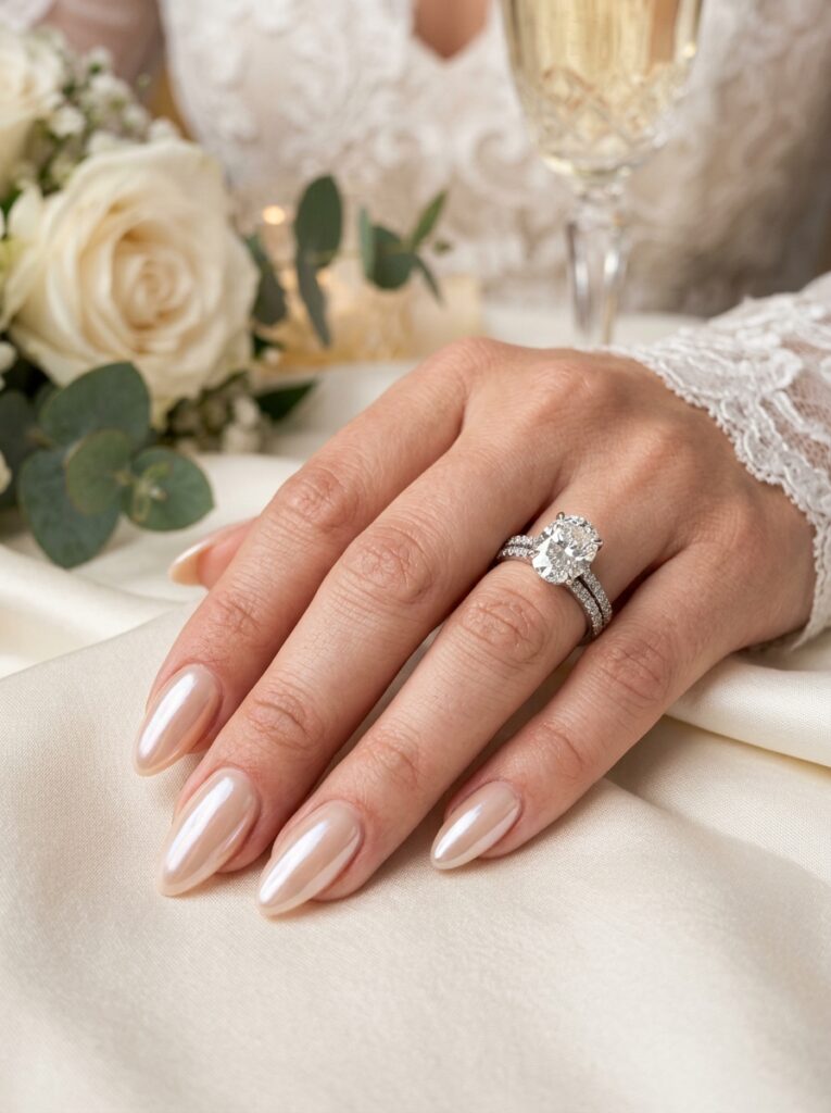 Glazed Donut Wedding Nails